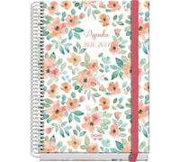Dohe - Agenda Scolaire 2026 2027 - Septembre à Juin, Jour par Page, A5 (15x21 cm), Couverture Rigide, Fermeture à Spirale et Élastique, 2 Pages d’Autocollants, Espagnol et Anglais - Candy