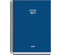 Dohe - Agenda Scolaire 2026 2027 - Septembre à Juin, Jour par Page, A5 (15x21 cm), Couverture Rigide, Reliure Spirale, Espagnol et Anglais - Colour Vibes Bleu