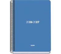 Dohe - Agenda Scolaire 2026 2027 - Septembre à Juin, Vue Hebdomadaire, A5 (15x21 cm), Couverture Flexible en Plastique Rigide, Reliure Spirale, Espagnol et Anglais - Element Bleu