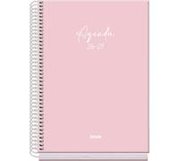 Dohe - Agenda Scolaire 2026 2027 - Septembre à Juin, Vue Hebdomadaire, A5 (15x21 cm), Couverture Rigide Tactile Doux, Reliure À Spirale, Espagnol Et Anglais - Serenity Rose