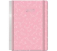 Dohe Aruba Agenda 2025 1 Jour Par Page, Format A5 (14 X 20 Cm), 12 Mois De Janvier À Décembre, Couverture Rigide, Planificateur En Espagnol, Fournitures De Bureau - Aruba Rose