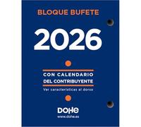 Dohe Taco 2026 Calendrier de bureau professionnel, langue espagnole, format 12 mois de janvier à décembre, dimensions 8,5 x 11 cm, fournitures de bureau