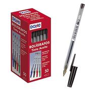 dohe - boîte de stylos avec capuche - 1,0 mm - 50 unités - Noir