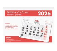 Dohe - Calendrier 2026 Bureau - 43x31 cm, Vue Mensuelle, 12 Mois, Espagnol, Feuilles Microperforées, Grands Chiffres, Planning Annuel