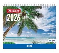 Dohe - Calendrier 2026 de Bureau - Vue Mensuelle, 12 Mois de Janvier à Décembre, Taille 21x15 cm, Planning Mensuel et Annuel avec Espace pour Notes - Paysages Exotiques