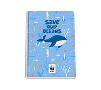 Dohe - Carnet Folio - Couverture rigide - 4 mm - WWF - Save our Oceans