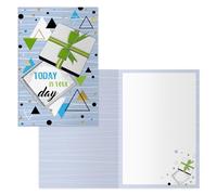 DOHE - Cartes de fête des pères (6 unités) - Cartes de vœux pour papas et remerciement, avec enveloppe en papier, dimensions 11,5 x 17 cm, cartes de vœux - Votre journée