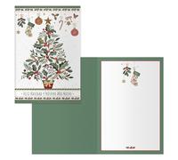DOHE - Cartes de vœux de Noël - Lot de 6 pièces - Dimensions : 11,5 x 17 cm (fermée) - Comprend une enveloppe pour ranger la carte - Modèle Arbre