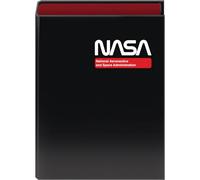 Dohe - Classeur 4 anneaux - Capacité 250 feuilles, format folio (26,4 x 34 cm), dos 6 cm, anneaux 40 mm, couverture extra rigide, fournitures scolaires - NASA Noir