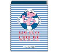 Dohe - Classeur 4 anneaux - Capacité 250 feuilles, format folio (26,4 x 34 cm), dos 6 cm, anneaux 40 mm, couverture extra rigide, fournitures scolaires - Pink Panther Sailing