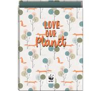 Dohe - Classeur 4 anneaux - Capacité 250 feuilles, format folio (26,4 x 34 cm), dos 6 cm, anneaux 40 mm, couverture extra rigide, fournitures scolaires - WWF Love Our Planet