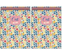 Dohe - Classeur 4 Anneaux - Capacité 600 Feuilles, A4+ (26,4x34 cm), Dos Large 6 cm, Fermeture Facile et Douce, Couverture Rigide Carton Renforcé, Fournitures Scolaires - C'Est La Vie (Lot de 2)