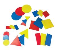Dohe Educa - Blocs Logiques Géométriques (24 Pièces) - Cercles, Rectangles, Triangles et Carrés en 3 Couleurs, Apprendre et Classer Les Formes et Tailles, Jeu Éducatif 6-10 Ans