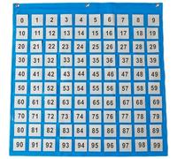 Dohe Educa - Panneau 100 poches pour apprendre les tables de multiplication et les mathématiques - Avec cartes de 0 à 99 - Matériel scolaire et éducatif