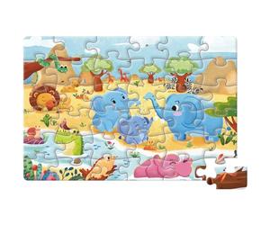 Dohe Educa - Puzzle progressif pour Enfants - 36 pièces en Carton - Thème Animal World - Puzzle pour Enfants de 4 à 6 Ans - Matériel éducatif