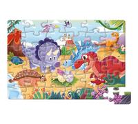 Dohe Educa - Puzzle progressif pour Enfants - 36 pièces en Carton - Thème Dinosaure - Puzzle pour Enfants de 4 à 6 Ans, matériel éducatif