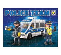 Dohe Educa - Puzzle progressif pour Enfants - 48 pièces en Carton, Playmobil Police, Puzzle pour Enfants de 4 à 6 Ans, matériel éducatif