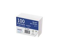 DOHE - Fiches cartonnées offset blanches de 180 g, lignées - nº 1 - 65 x 95 mm