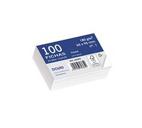 DOHE - Fiches cartonnées offset blanches de 180 g, unies - nº 1 - 65 x 95 mm