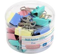 Dohe Lot de 24 pinces métalliques de 32 m m Couleurs pastel