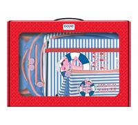 Dohe - Pack Scolaire Grand Sac à Dos, Trousse Triple et classeur avec 100 Feuilles de Rechange - Ensemble Primaire, Mallette, matériel Scolaire