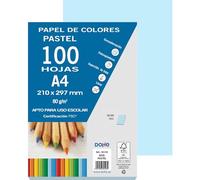 DOHE - Papier A4 coloré de 80 g bleu pastel - 100 feuilles 30193