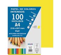 Dohe - Papier A4 coloré de 80 g jaune intense - 100 feuilles