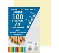 DOHE - Papier A4 coloré de 80 g jaune pastel - 100 feuilles 30190