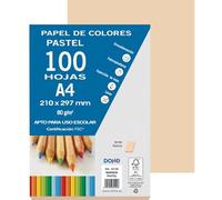 DOHE - Papier A4 coloré de 80 g orange pastel - 100 feuilles 30194