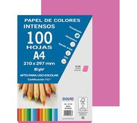 Dohe - Papier A4 coloré de 80 g rose intense - 100 feuilles