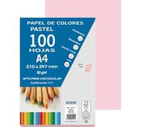 DOHE - Papier A4 coloré de 80 g rose pastel - 100 feuilles 30191