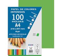 Dohe - Papier A4 coloré de 80 g vert intense - 100 feuilles