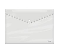 DOHE - Pochette enveloppe bouton PP Cristal A3 Transparent