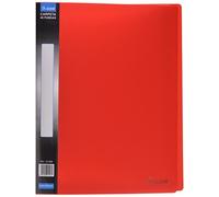 DOHE - Porte-vues 40 pochettes PP (40 mic) Rouge Dos personnalisable