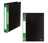DOHE - Porte-vues 60 pochettes PP (80 mic) Noir Dos personnalisable