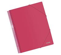 DOHE - Porte-vues de 20 pochettes PP (80 mic) A4 à spirale - Rouge