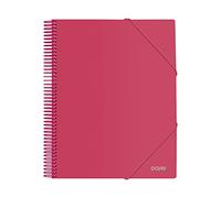DOHE - Porte-vues de 30 pochettes PP (80 mic) A4 à spirale - Rouge