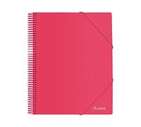 DOHE - Porte-vues de 40 pochettes PP (40 mic) A4 à spirale - Rouge