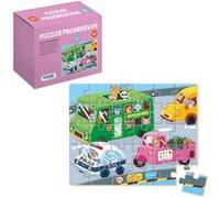 Dohe Puzzle éducatif pour enfants - 30 pièces - Double couche de carton et contreplaqué - Stimule l'imagination et le raisonnement G