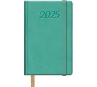 Dohe Samba - Agenda Semainier 2025, Format De Poche (8,5 X 13 Cm), 12 Mois De Janvier À Décembre, Couverture Rigide En Similicuir, Planificateur En Espagnol, Fournitures De Bureau - Samba Vert Menthe