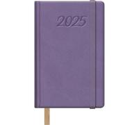 Dohe Samba Agenda semainier 2025, format de poche (8,5 x 13 cm), 12 mois de janvier à décembre, couverture rigide en similicuir, planificateur en espagnol, fournitures de bureau - Violet