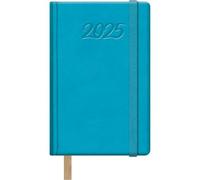 Dohe Samba - Agenda semainier 2025, format de poche (8,5 x 13 cm), 12 mois de janvier à décembre, couverture rigide en similicuir, planificateur en espagnol, fournitures de bureau - Samba turquoise