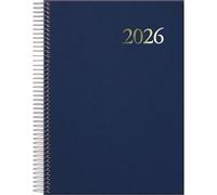 Dohe Segovia Agenda 2026 1 jour par page en catalan, format A5 (14 x 20 cm), fermeture à spirale, 12 mois de janvier à décembre, planificateur annuel