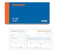 Dohe - Talonaires Reçus de Paiement (10 pcs) - Blocs pour Location, Achats ou Paiements, 100 Feuilles Simples Sans Copies, Taille 21x10 cm, Langue Espagnole, Matériel de Bureau