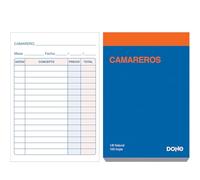 Dohe - Talonaires Serveurs (10 pcs) - Bloc de Commandes, 100 Feuilles Simples Sans Copies, Taille A6 11x15 cm, Blocs de Commandes Hôtellerie, Langue Espagnole, Matériel de Bureau