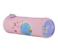 DOHE - Trousse Scolaire Ronde - Fermeture Éclair, Licence Officielle, Polyester Résistant, 21x7,5x7,5 cm, Matériel Scolaire - Pink Panther ecoPink - Rose