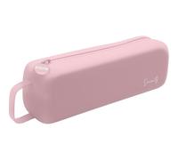 Dohe - Trousse Scolaire Simple - 1 Compartiment avec Fermeture Éclair, Fabriquée en Silicone Doux Et Résistant, Taille 22,5x4,8x5 cm, avec Poignée De Transport, Fournitures Scolaires - Rose