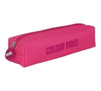 DOHE - Trousse Scolaire Simple - 1 Compartiment, Trousse Rectangulaire Polyvalente, 21x6x6 cm, Fermeture Éclair, Fabriquée en Polyester Résistant - Colour Vibes