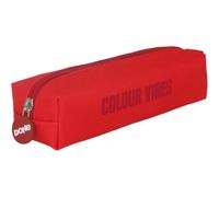 DOHE - Trousse Scolaire Simple - 1 Compartiment, Trousse Rectangulaire Polyvalente, 21x6x6 cm, Fermeture Éclair, Fabriquée en Polyester Résistant - Colour Vibes