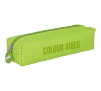 DOHE - Trousse Scolaire Simple - 1 Compartiment, Trousse Rectangulaire Polyvalente, 21x6x6 cm, Fermeture Éclair, Fabriquée en Polyester Résistant - Colour Vibes